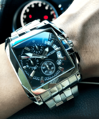 Montre MEGIR Carré en acier